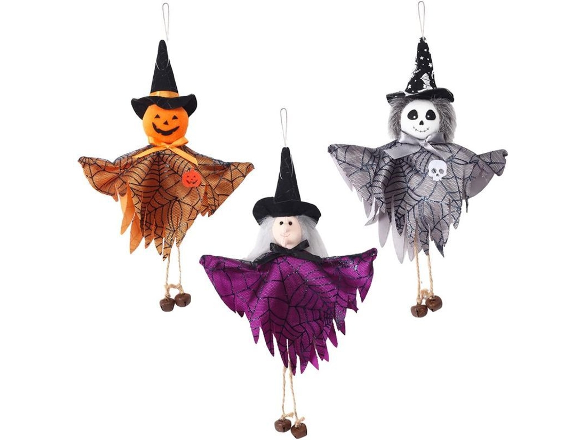 Decoración Colgante Halloween Linjou 3 Piezas Para Hogar Patio Puerta Jardín