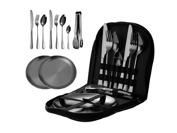Juego De 10 Piezas De Viaje Eifson Con Estuche, Para Camping Y Picnic (negro)