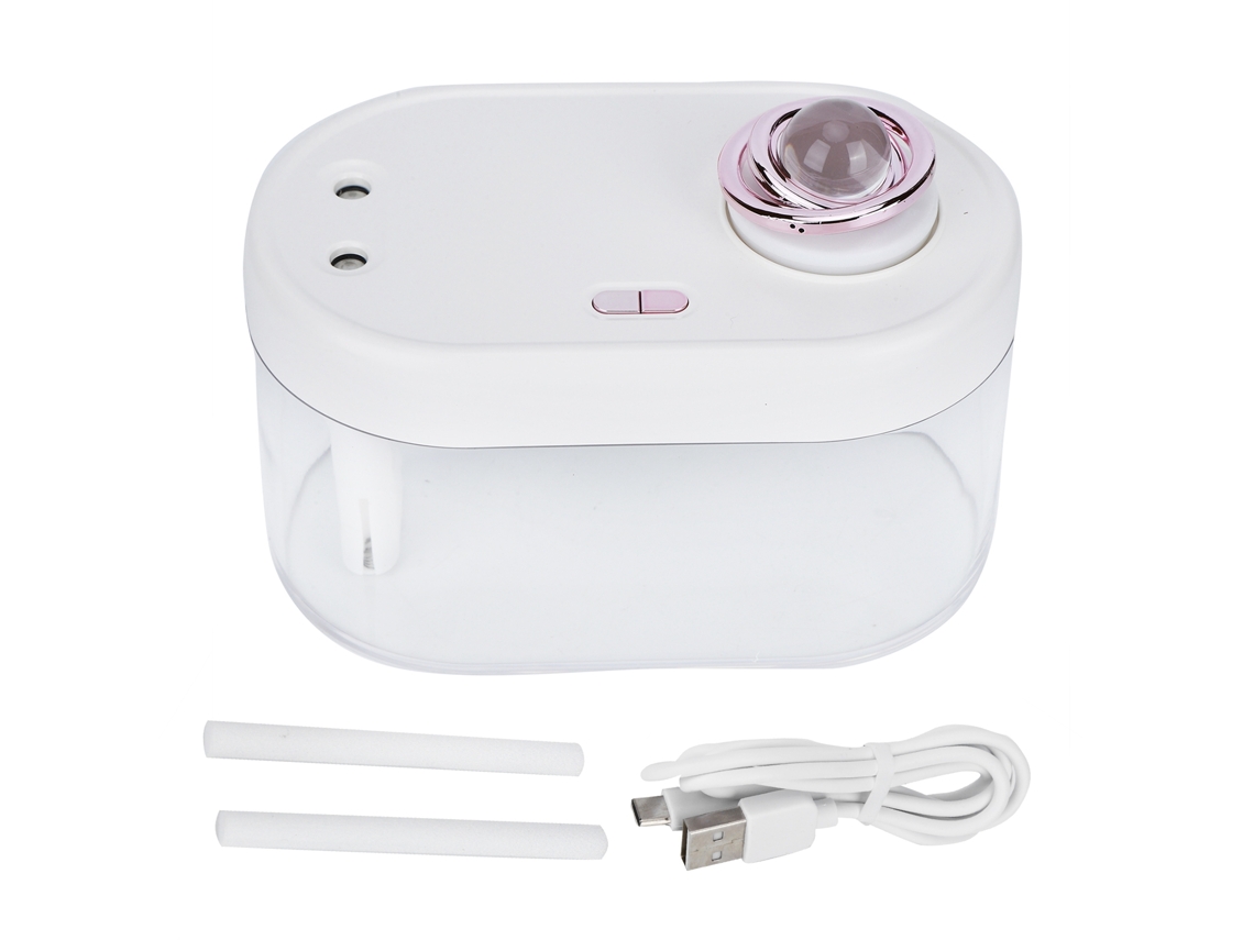 Humidificador De Escritorio Usb De 1 Litro Con Luz Ambiental Nocturna, Boquillas De Doble Rociado, Silencioso Para El Hogar Y La Oficina.