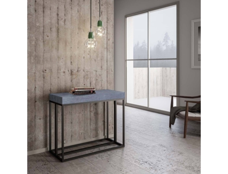 Consolas Epoca Small Extensible hasta 196 cm ITAMOBY (90 x 40 x 77 cm - Paneles de Melamina - Cemento)