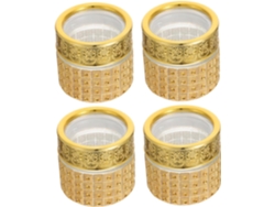 De 4 Pequenos Frascos De Vidro Multifuncionais De 10g, Com Acabamento Dourado, Potes Vazios Para