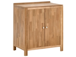 Armario de cocina exterior de madera de acacia Beliani Venosa, marrón, 50 x 50 x 90 cm