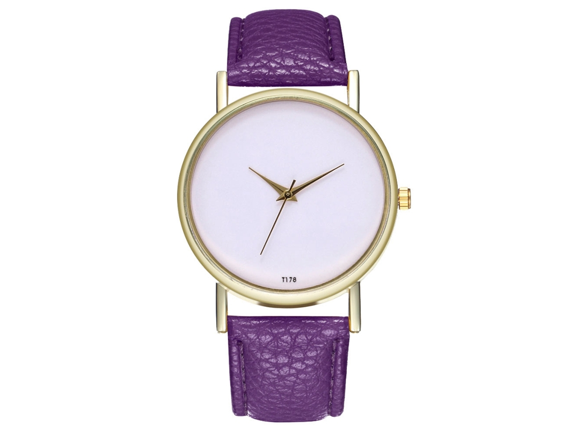 Reloj De Cuarzo Elegante Y Fashion Unisex Para Parejas Regalo (morado)