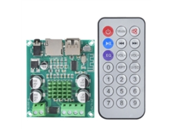 Placa Amplificadora De 2 Canales 50w+50w Bluetooth 5.0 Control Remoto Unidad Usb Aux