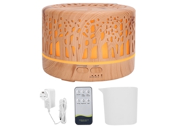 Humidificador Aromático De Grano De Madera 700ml Con 7 Luces Led Difusor De Aire (110-240v) Plug Uk