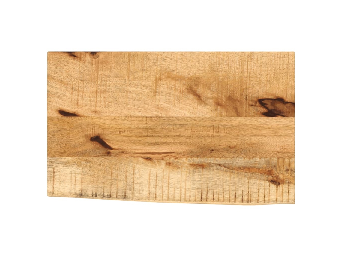 Tablero De Mesa Borde Natural Madera Maciza Mango 50x20x3,8 Cm