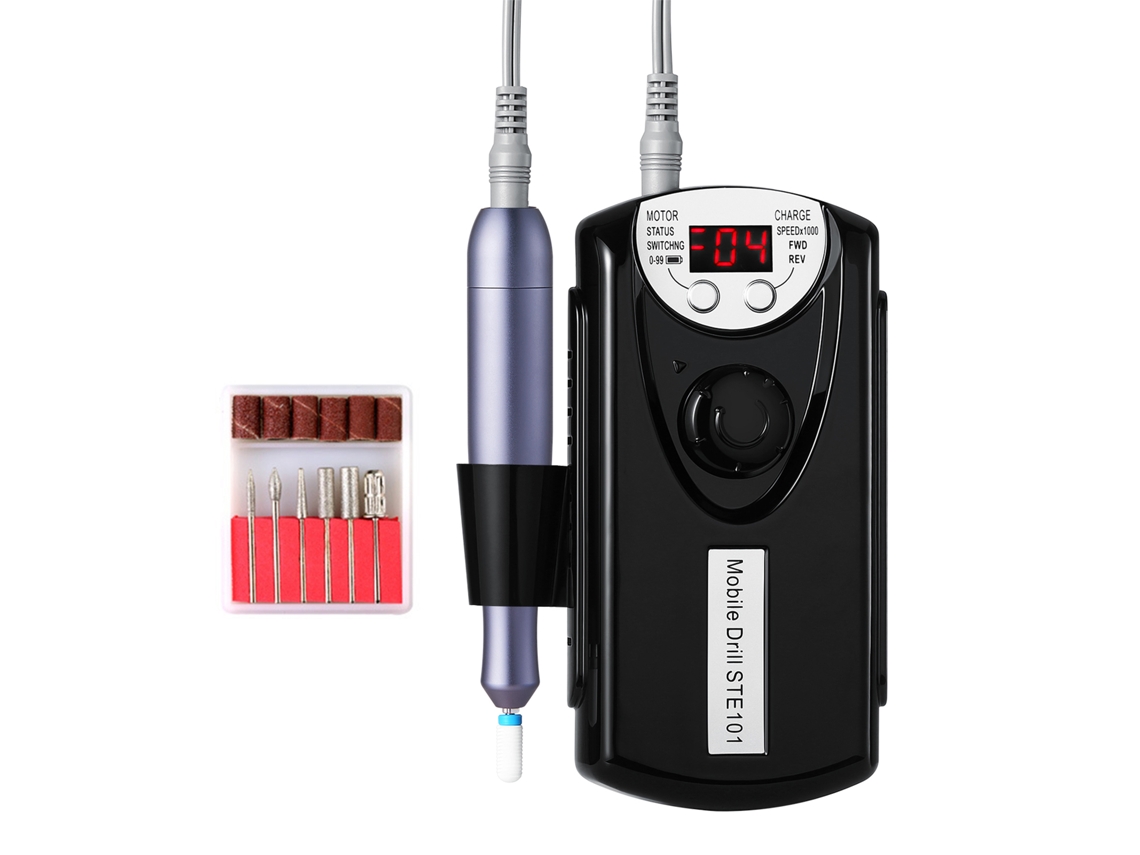 Lima De Uñas Eléctrica Portátil Con 6 Cabezales, 30000 Rpm, Recargable, Para Manicura Y Eliminación De Piel Muerta.