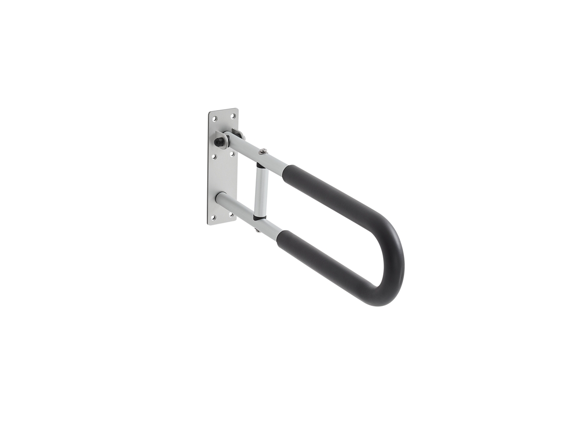 Barra de apoyo plegable para baño Succebuy, capacidad de 136 kg, dimensiones 230 x 75 x 605 mm