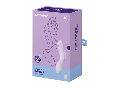 Estimulador SATISFYER Curvy Trinity 2 Vibrador De Aire Morado 1 Unidad