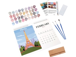 Calendario De Pared Divertido De 2025, Para Pintar Por Números, Mensual De 2025, De Pintura Acrílica