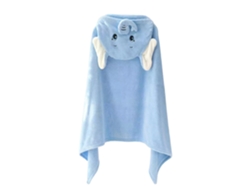 Bata Manta Infantil Con Capucha Diseño Elefante. 70x140 Cm.