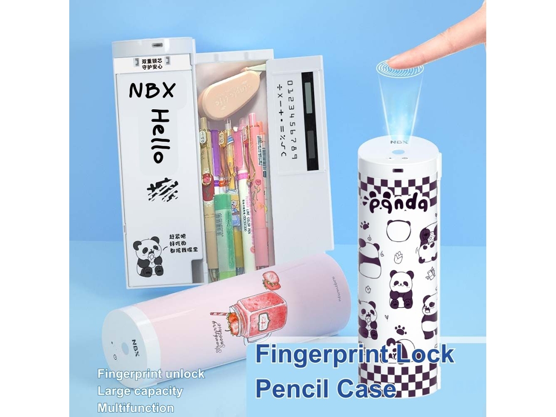 Estuche Para Lápices De Gran Capacidad Con Cierre De Huella Dactilar Para La Escuela, Niñas Y Niños - Regalo