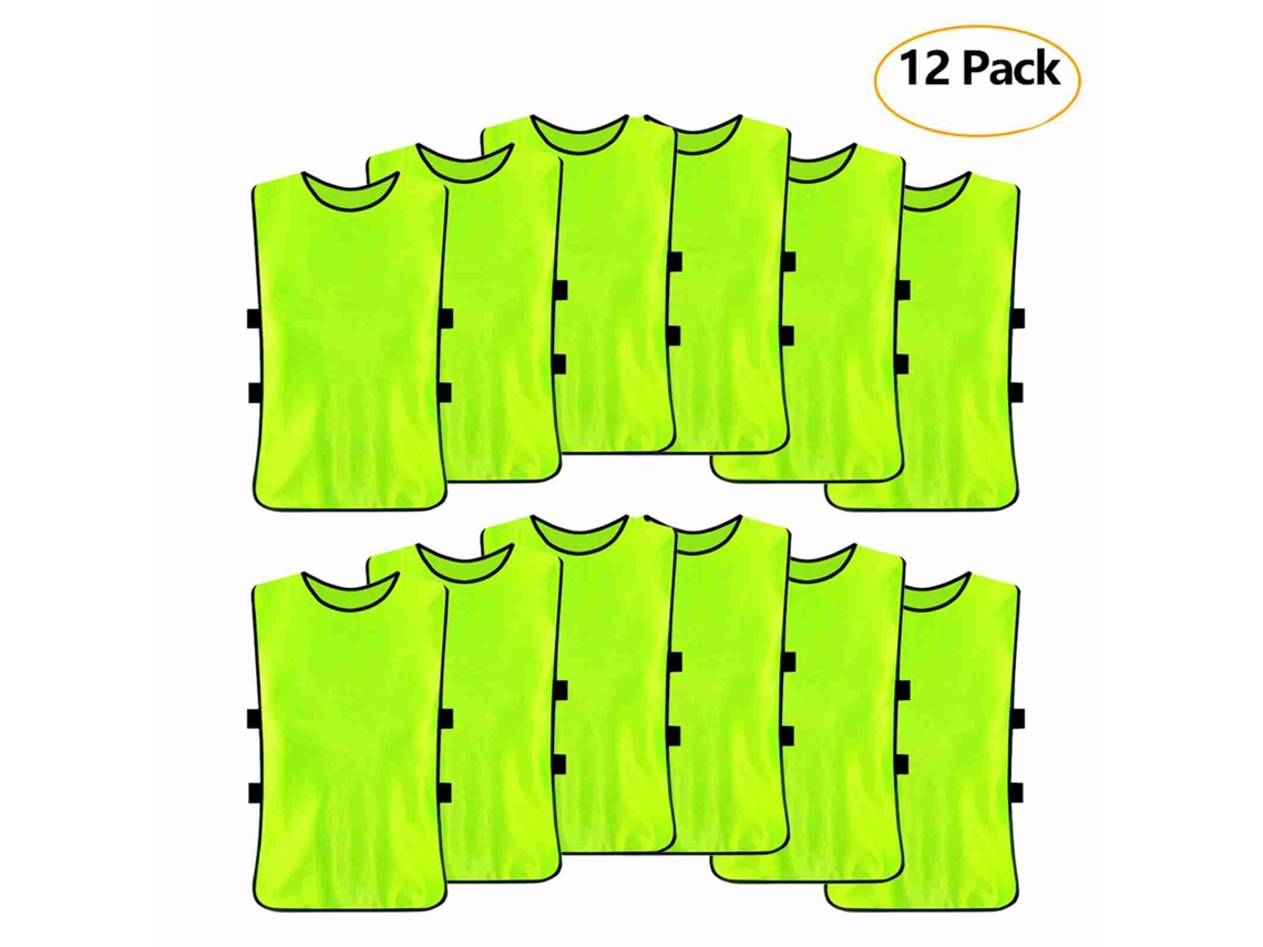 Paquete De 12 Chalecos De Entrenamiento Transpirables Para Fútbol, Fútbol Americano Y Voleibol - Chaleco De Entrenamiento Para Adultos