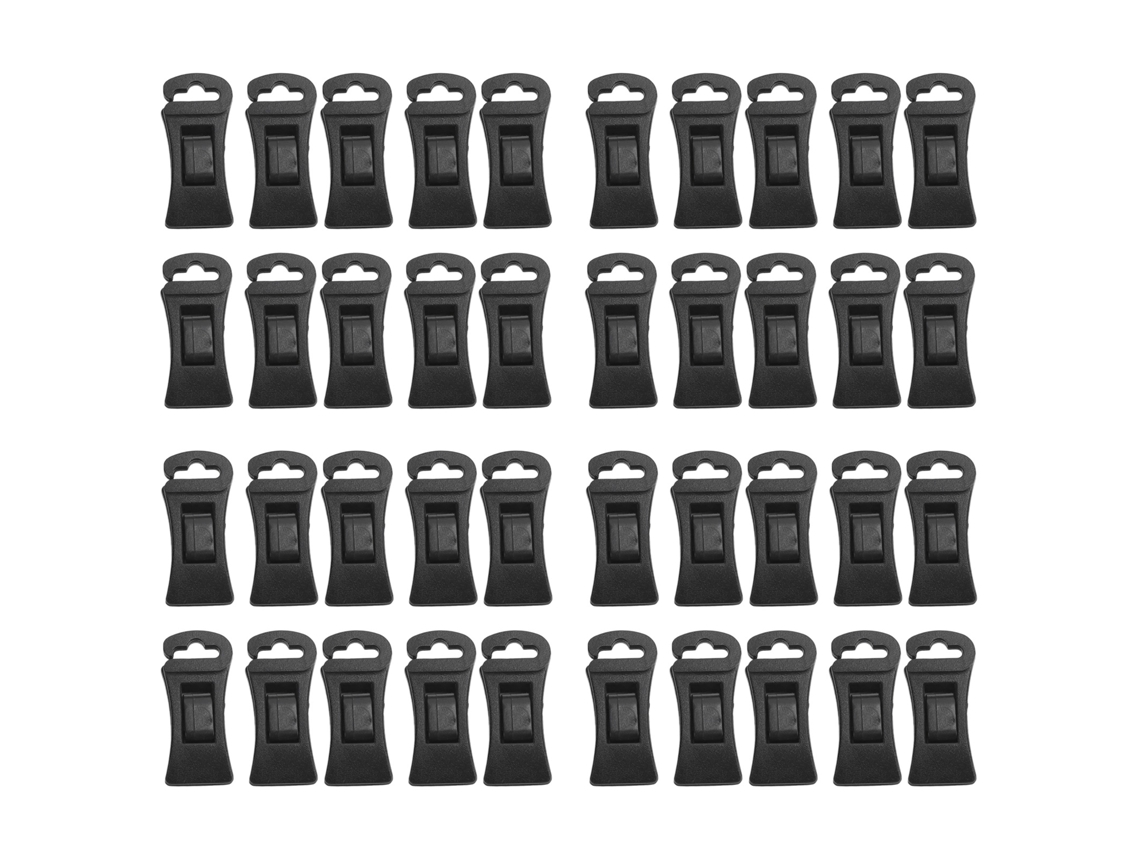 40 pinzas de plástico antideslizantes para ropa, calcetines y ropa, con ganchos para lavadora y secadora.