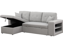 Sofá cama esquinero/reversible "Axel" - 3 plazas - Gris claro