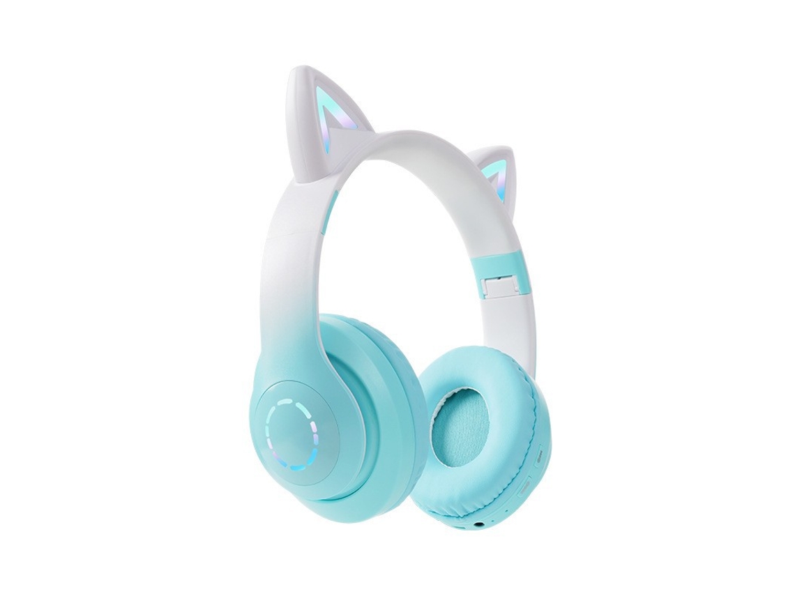 Nuevos Auriculares Bluetooth Con Led Y Conector Inalámbrico Para Juegos - Color Degradado - Verde