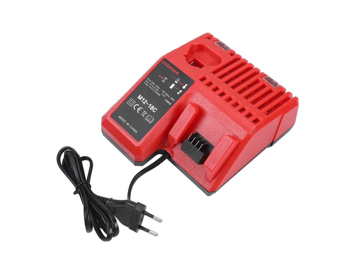Cargador De Batería De Litio De 12v-18v Para Milwaukee M12-18c M18 (reemplazo Con Enchufe Europeo De 110-240v)