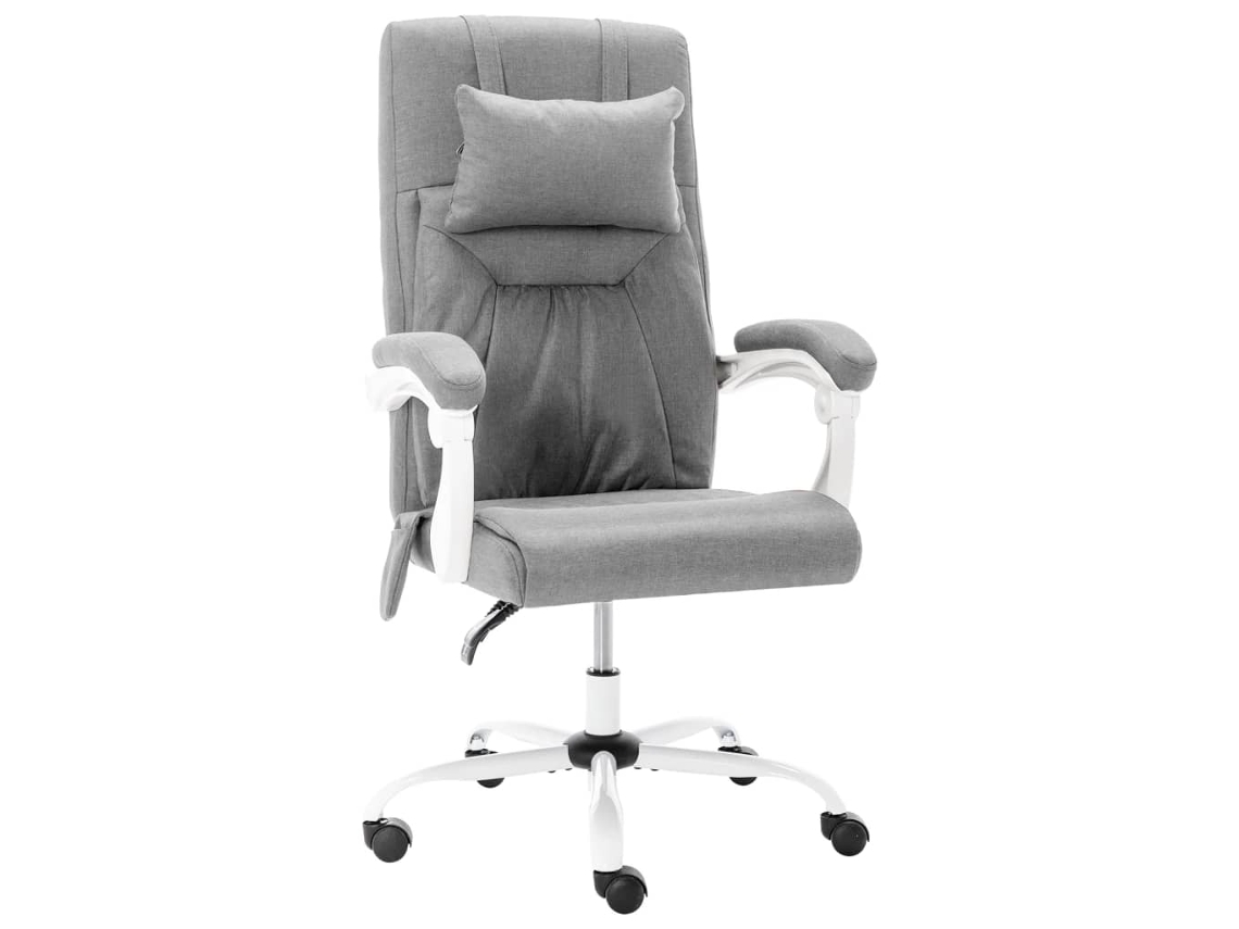 Silla de oficina de masaje de tela gris