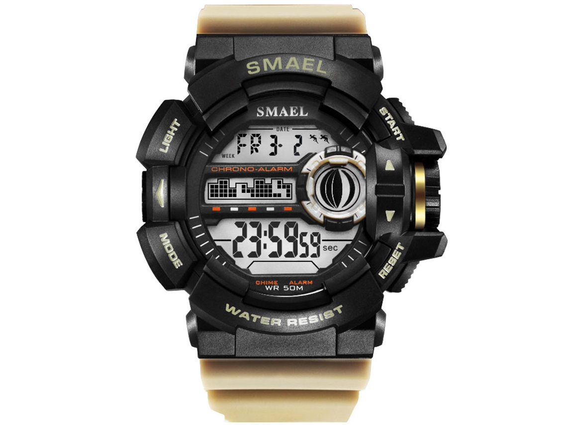Reloj Deportivo Masculino Smael Con Correa De Plástico Impermeable Para Actividades Al Aire Libre (kaki)