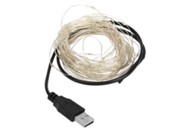 Rebe-cordón De Luces Led 32.8ft Cable De Cobre Carga Usb Lámpara Decorativa Luz Cálida Para Halloween Fiesta Hogar
