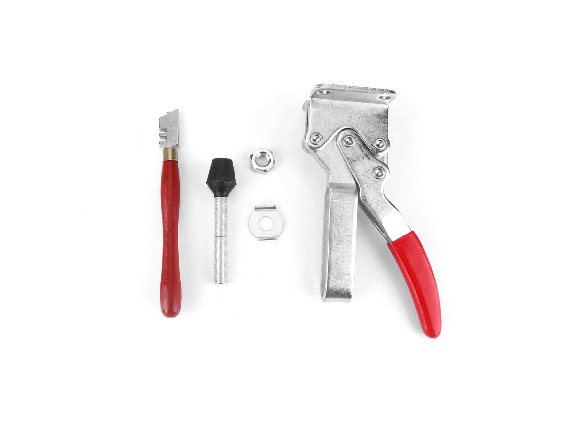 Herramienta manual multifuncional para cortar vidrio y espejos con mango de madera