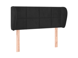 Cabecero de cama de terciopelo con solapas 93x23x78/88 cm Negro MAISON EXCLUSIVE