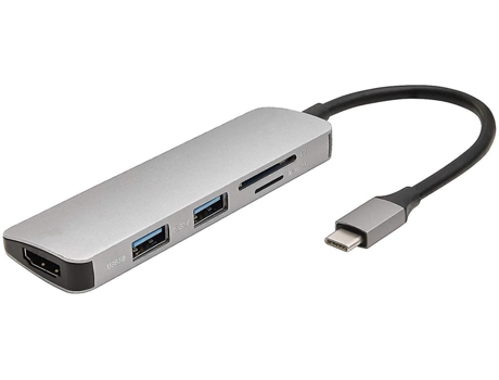 Blueelement Mini Dock Usb-C Hub 5 En 1 Tipo C Multifunción Hdmi Usb-A Sd y Micro Sd Transfert 5 Gbits Compatible Hdmi 4K Ultra Slim BISBISOUS