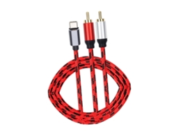 Cable Adaptateur C Vers Audio 2 Males 1 5 M En Alliage Daluminium Transmission Haute Puissance