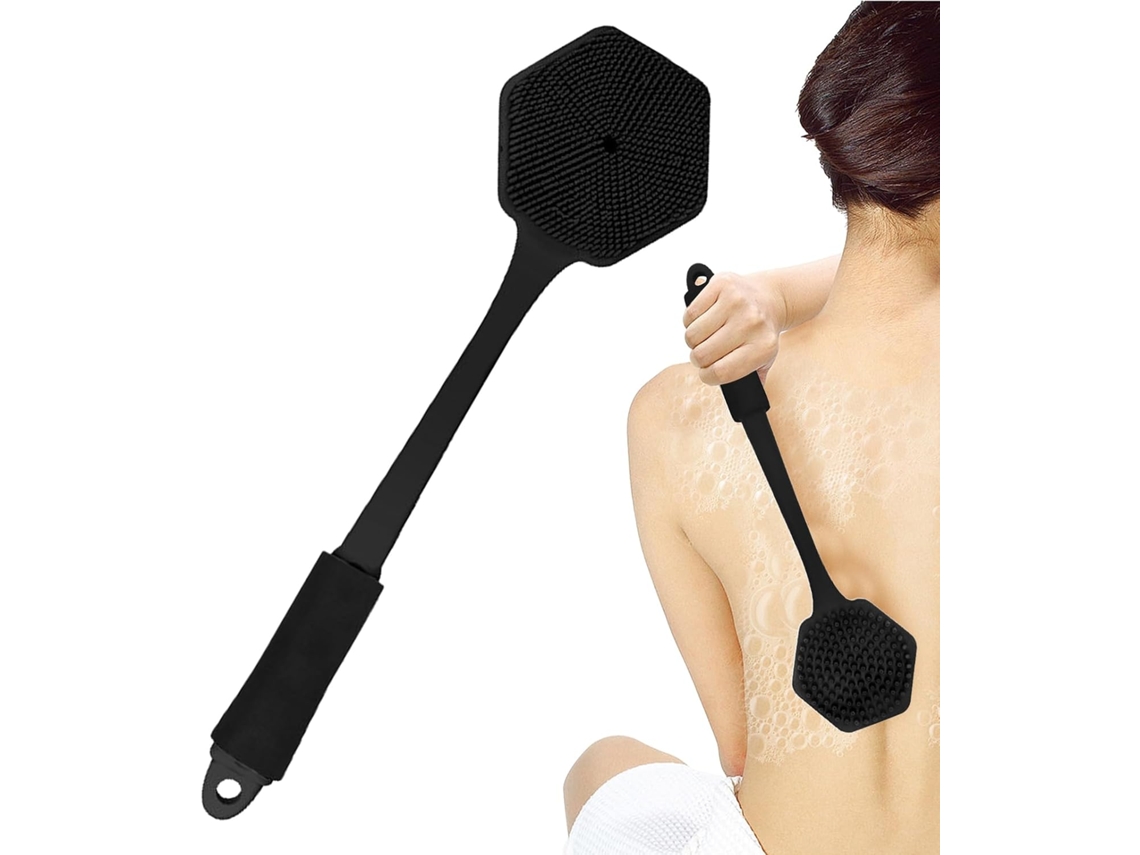 Éponge Exfoliante Pour Le Corps, Brosse De Nytoyage En Silicone Douche, Bain Y Corps Avec Manche