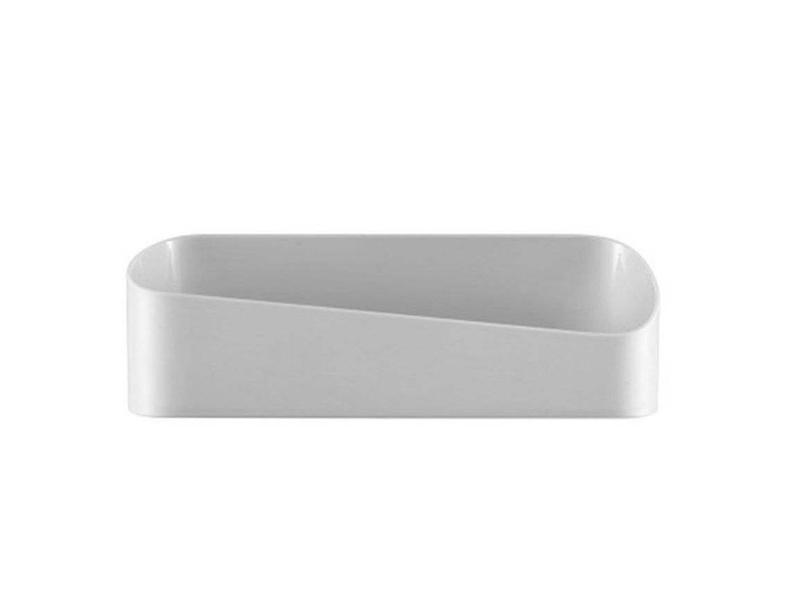 Estante de baño adhesivo geométrico, gris, gran capacidad
