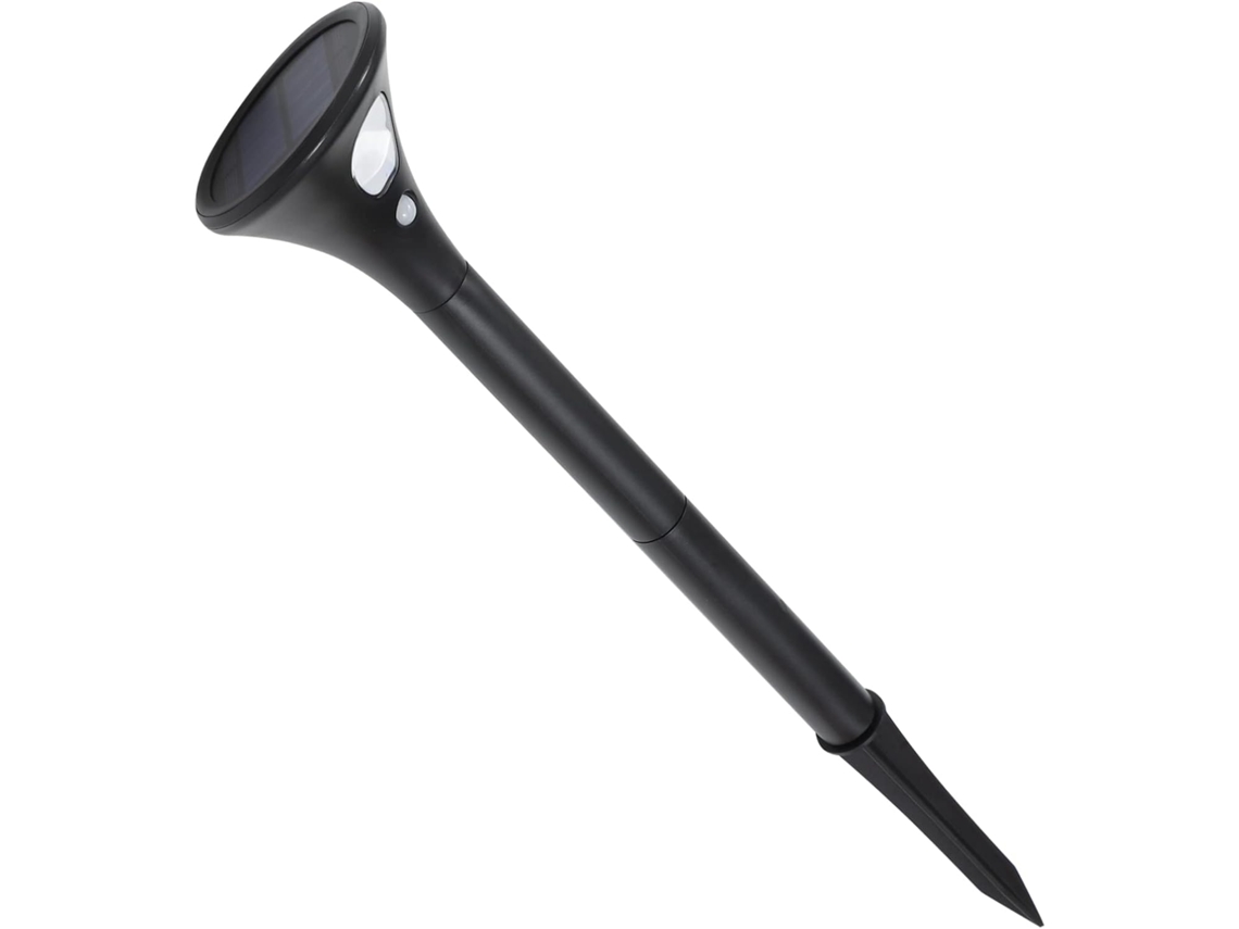 Lámpara Solar Led Negra Para Jardín De 0,5 W Con Sensor De Movimiento, Iluminación Exterior De Abs Resistente.