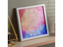 Póster NACNIC Cuadrado con Dibujos de Mandalas. Mandala de la Sensualidad, Ilustrada con Mandalas Coloridos y Complejos.