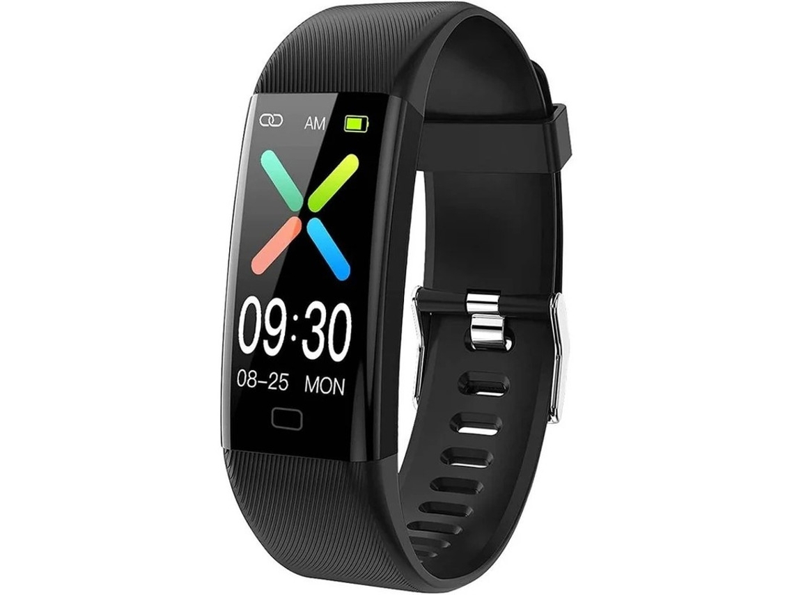 Reloj deportivo de pulsera para hombre y mujer, podómetro, alarma, fitness, alta temperatura, pulsera inteligente Bestvite (negro)