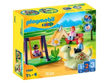 PLAYMOBIL 1.2.3 Parque infantil (2 años - 10 Piezas)