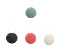 Juego De 4 Esponjas Faciales Reutilizables Con Herramientas Variadas Para Desmaquillar Y Exfoliar La Piel.