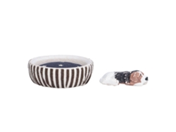 Acessório Casa De Bonecas Ninho Cachorro Gato 1/12 Decoração Desenvolve Imaginação