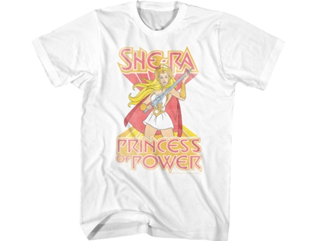Camisetas Unisex DEEPSTONE She-Ra Princess of Power Masters of the Universe Blanco (S)