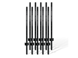 Relaxdays Postes Para Valla, Set De 10, Para Malla Metálica, Para Hincar, 90 Cm, Perfil En U, Jardín, Acero, Negro