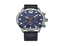 Reloj Hombre De Aleación Analógico De Cuarzo Con Dial Redondo Moda Mini Focus (azul Blanco)