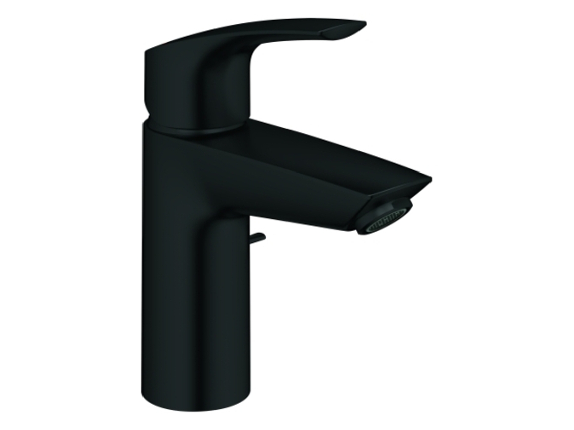 Grifo monomando para lavabo Eurosmart, tamaño S, salida de 109 mm, desagüe automático, Ecomode, 329262433, negro mate Grohe