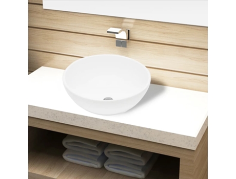 MAISON EXCLUSIVE - Lavabo de cuarto de baño redondo cerámica blanco