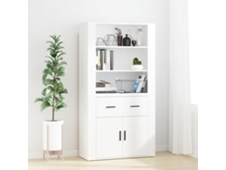 Aparador Alto Madera Contrachapada Blanco