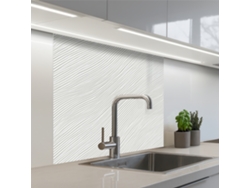 Paneles antisalpicaduras de cocina Waves - Diseño acanalado - Blanco 80x80 cm