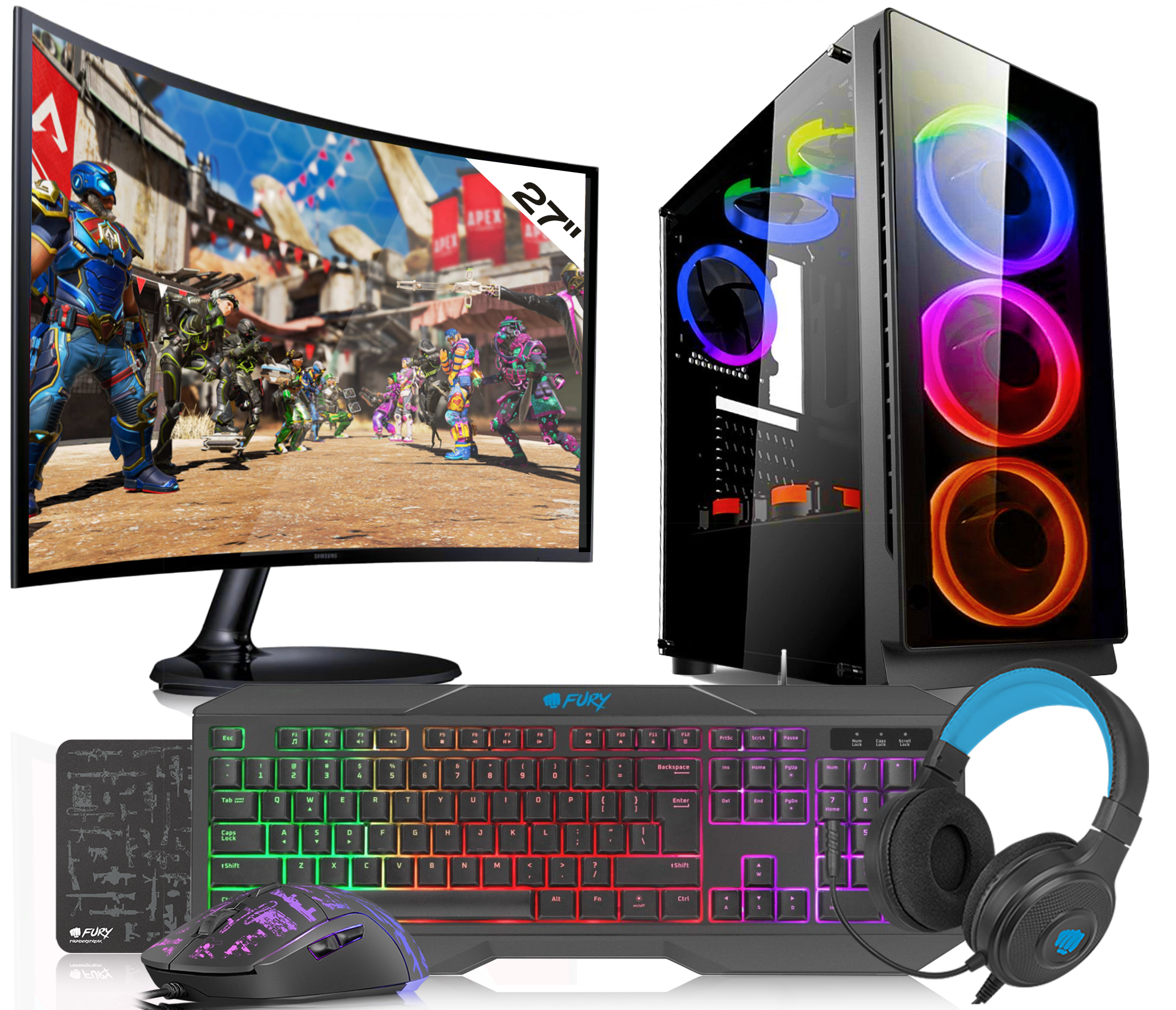 Desktop Gaming Ryzen 5 Ram 32Gb Gtx 1650 Ssd 1Tb M.2 Lcd 27 Windows 11 Pro