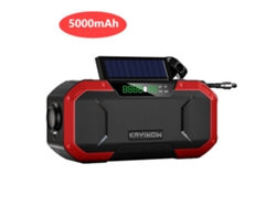 Generador solar de emergencia con manivela, radio portátil AM/FM/NOAA, linterna LED, alarma SOS y batería externa de 2000/5000/10000 mAh. Viewleaf