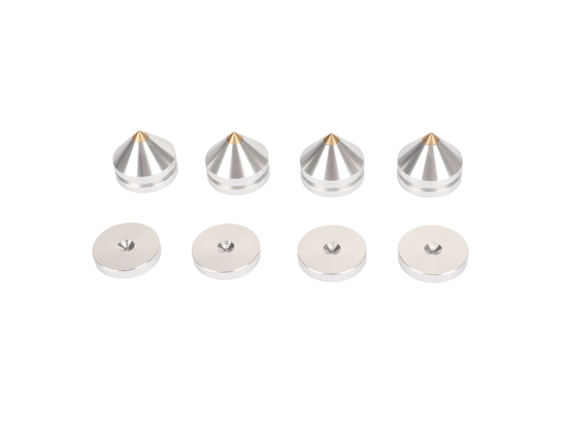 4 Almohadillas De Aislamiento Para Altavoces, Compatibles Con Amplificadores, Tocadiscos Y Subwoofers, Color Plata Sp2724