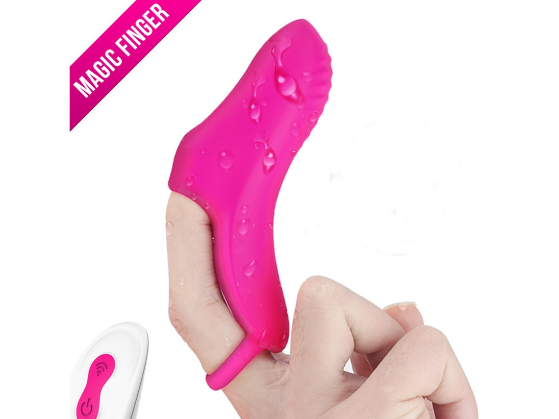 Mini Vibrador De Dedo Con Control Remoto Con 9 Vibraciones Para Mujer (rosa Roja)