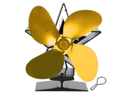 Ventilador para estufa de leña con 4 aspas para distribución del calor | Sin marca