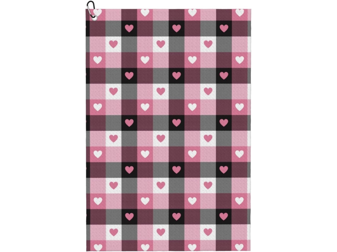 Accesorio para bolsa de golf con estampado de corazón rosa
