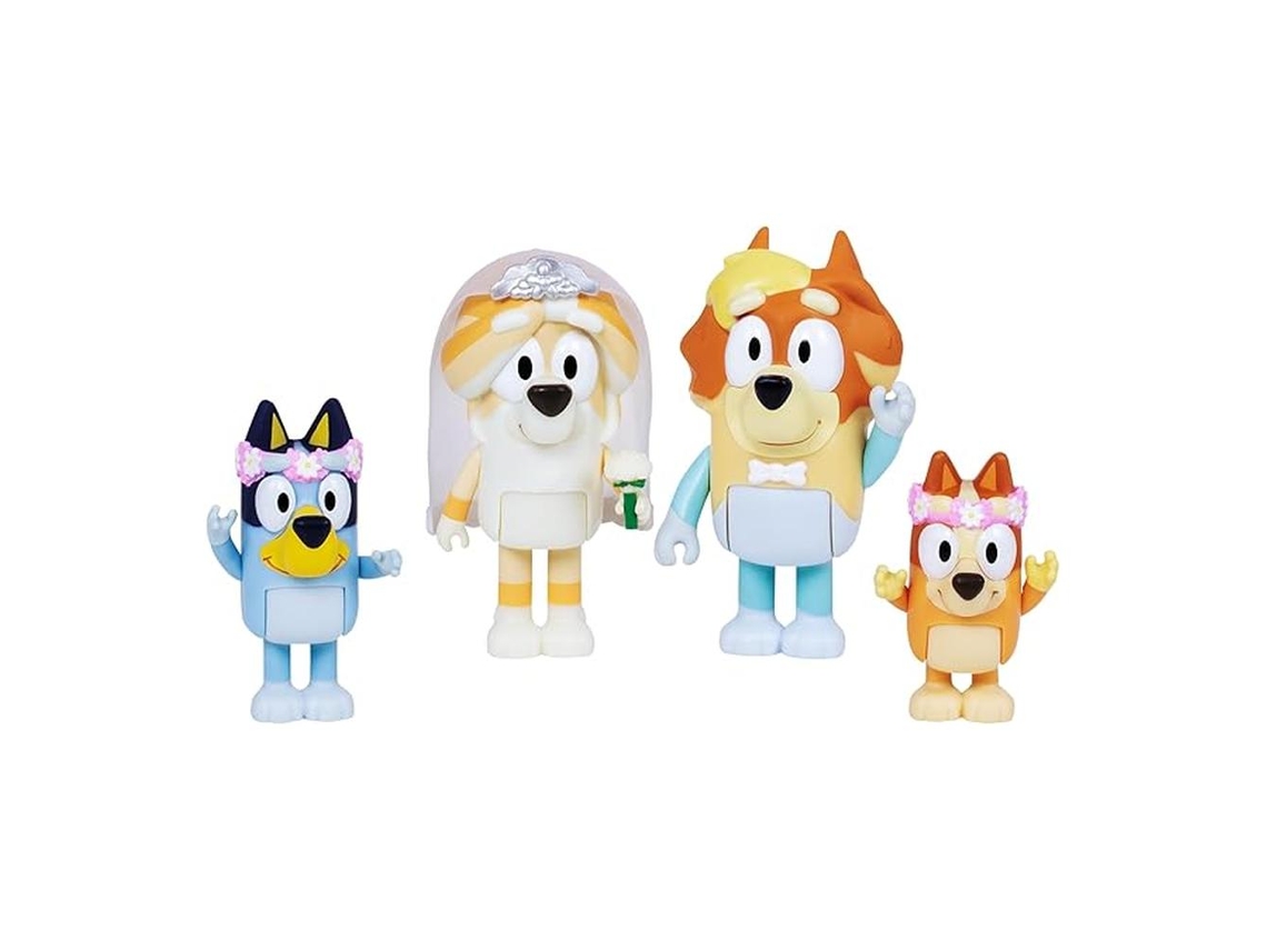 Figura Bluey Tiempo Boda 4 Unidades Coleccionable Juguete 17590 Famosap25pn
